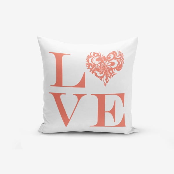 Poszewka na poduszkę z domieszką bawełny Minimalist Cushion Covers Love Flower, 45x45 cm