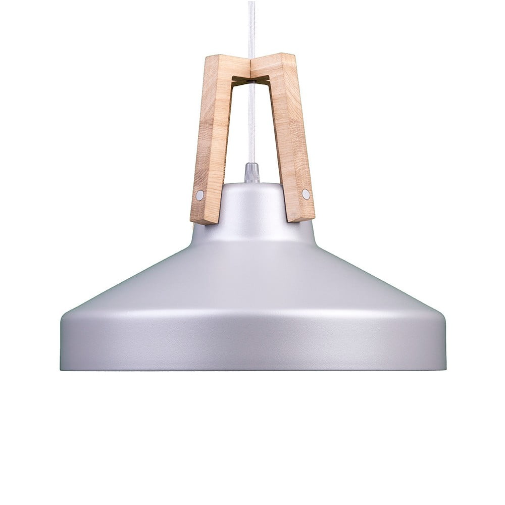 Srebrna lampa wisząca Loft You Work, 33 cm