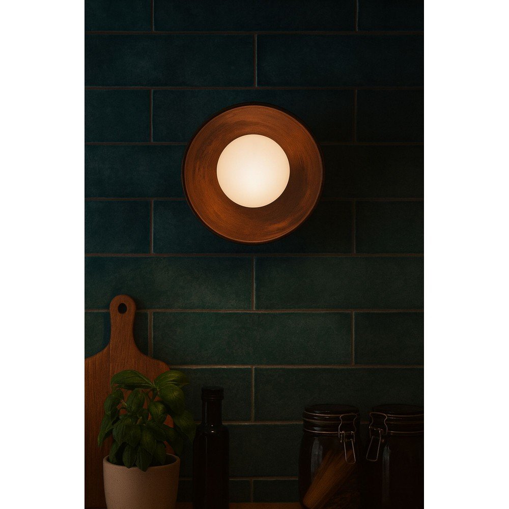 Brązowy kinkiet ø 24 cm Elsa – Opviq lights (zdjęcie 4)