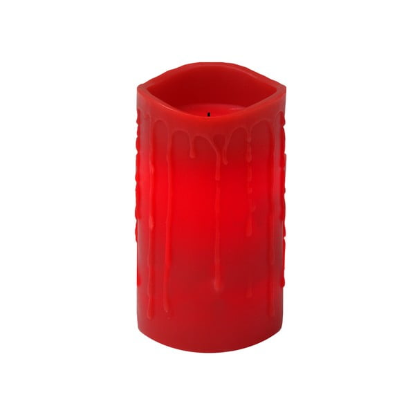 Czerwona woskowa świeczka LED Best Season, 15 cm
