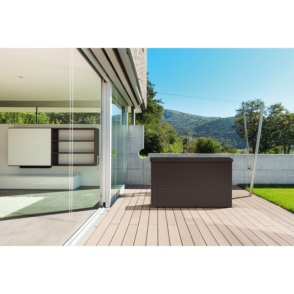 Ciemnobrązowa skrzynia ogrodowa Java – Keter-image-1