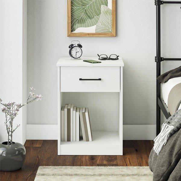 Biała szafka nocna BrEZ – Støraa-image-1