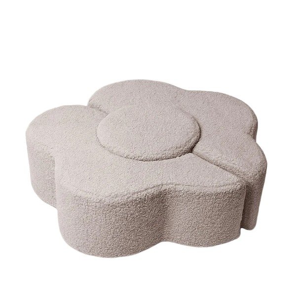 Jasnoszary piankowy plac zabaw 3 szt. z materiału bouclé wysokość 27 cm 88x90 cm – Meowbaby-image-2