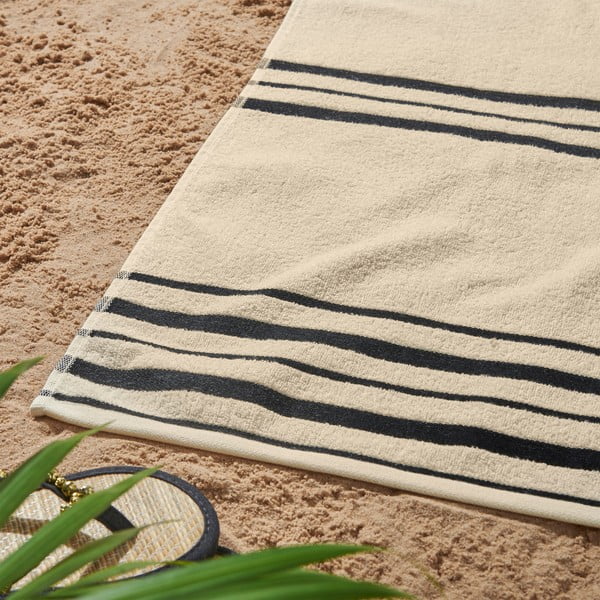 Beżowy ręcznik plażowy 75x150 cm Banded Stripe – Catherine Lansfield-image-2