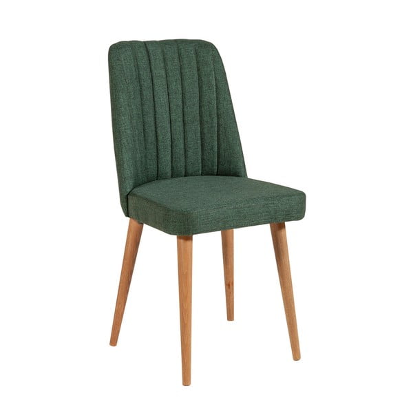 Zielone aksamitne krzesło Stormi Sandalye – Kalune Design