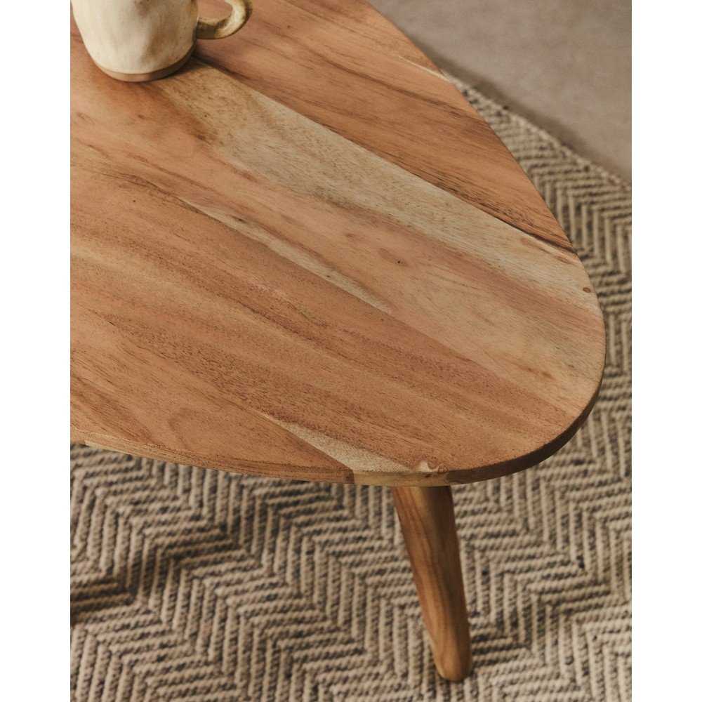 Stolik z litego drewna akacjowego w naturalnym kolorze 60x110,5 cm Duvani – Kave Home (zdjęcie 4)