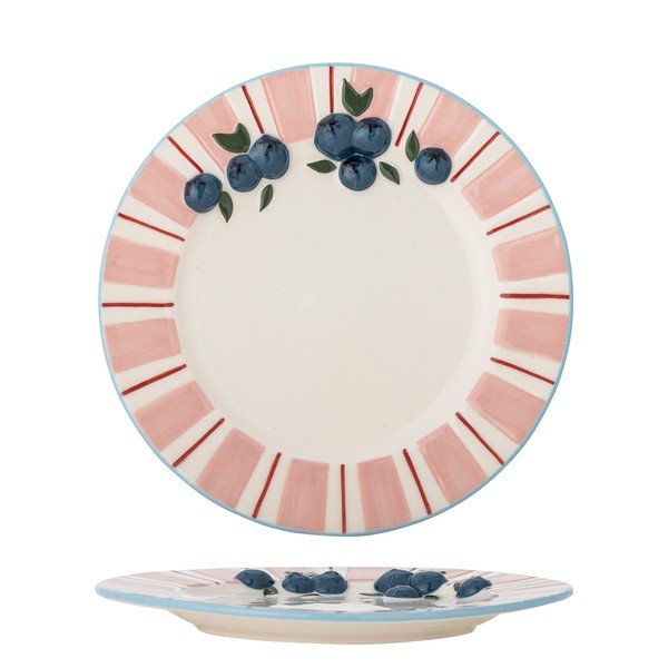 Różowe/kremowe kamionkowe talerze zestaw 4 szt. deserowe ø 20,5 cm Carry – Bloomingville-image-3