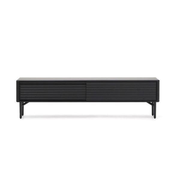 Czarna szafka pod TV w dekorze dębu 200x57x35 cm Lenon – Kave Home-image-2