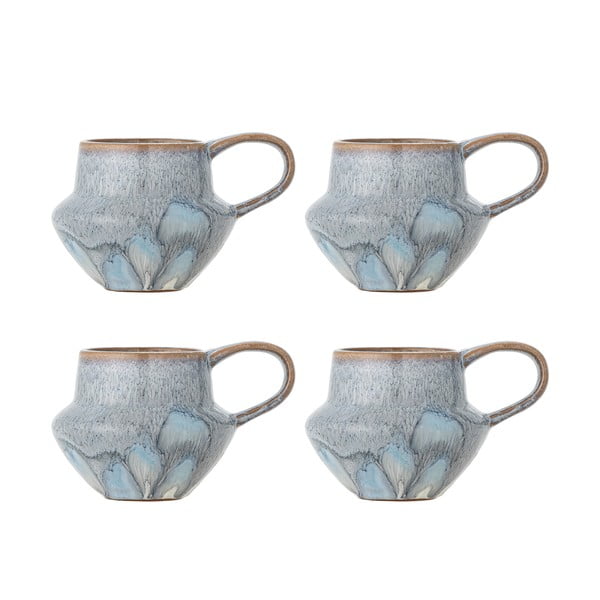 Jasnoniebieskie kamionkowe kubki zestaw 4 szt. 300 ml Bessie – Bloomingville