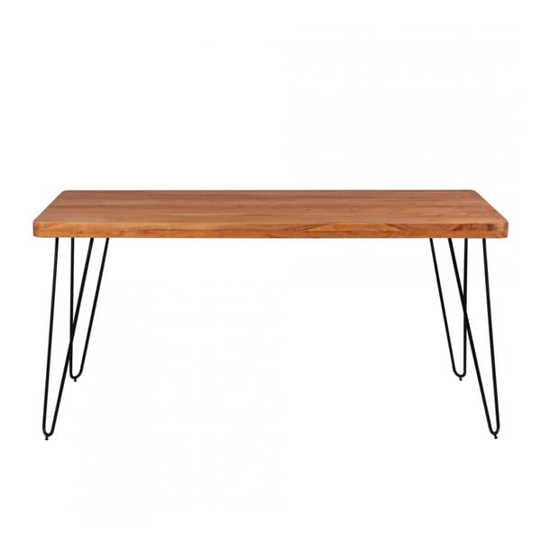 Stół z litego drewna akacji Skyport BAGLI, 160x80 cm