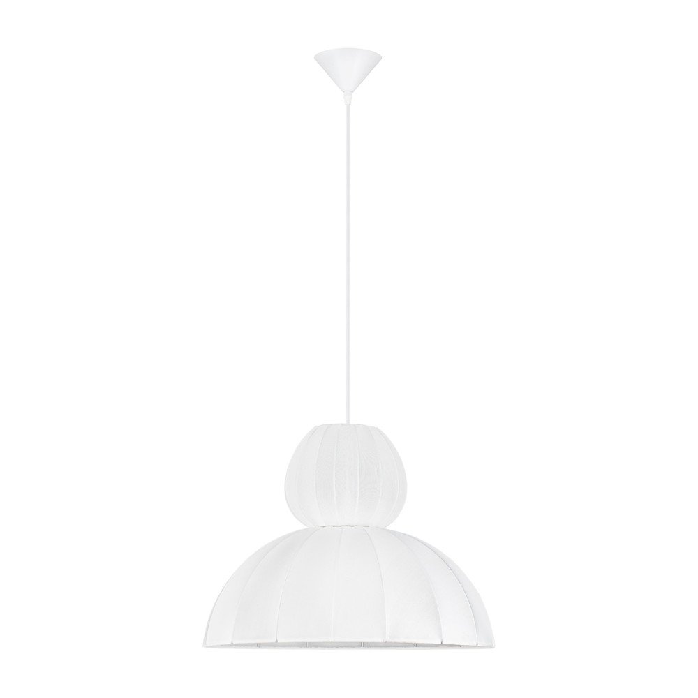 Tekstylna lampa wisząca w matowym białym kolorze ø 50 cm Delina – Nova Luce