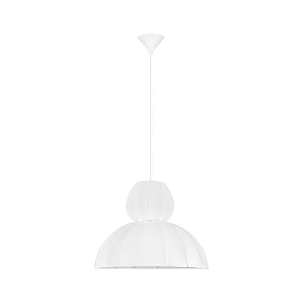 Tekstylna lampa wisząca w matowym białym kolorze ø 50 cm Delina – Nova Luce