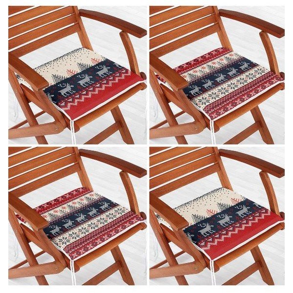Poduszki na krzesła ze świątecznym motywem zestaw 4 szt. 40x40 cm Christmas Sweater – Mila Home