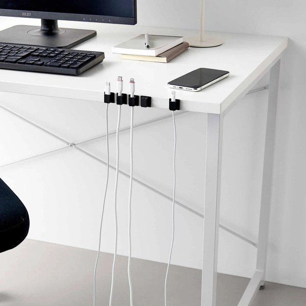 Czarne metalowe organizery zestaw 5 szt. na kable Smart – YAMAZAKI-image-2