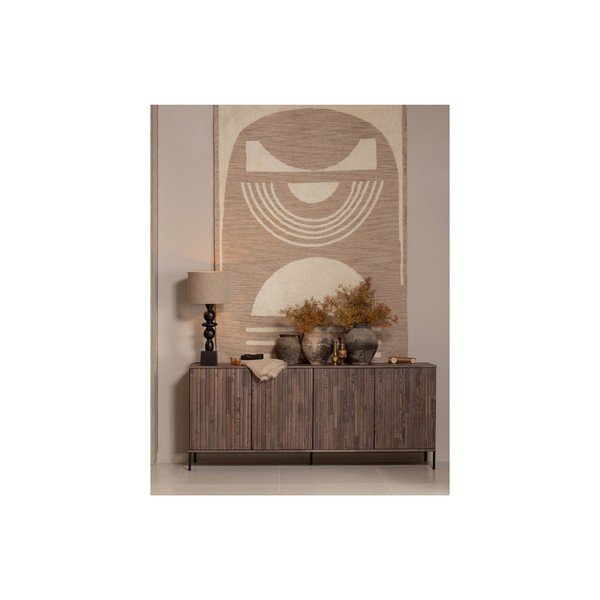 Brązowa komoda w dekorze jesionu 200x85x44 cm Gravure – WOOOD-image-4