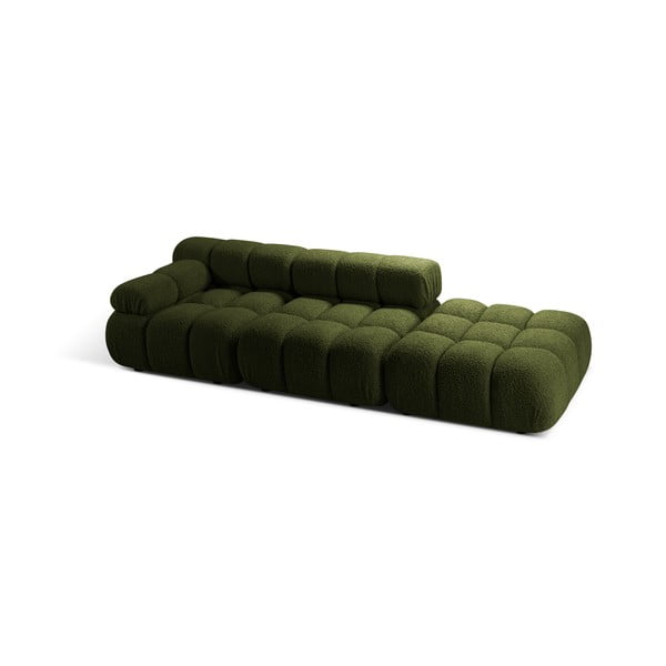 Zielona sofa modułowa z materiału bouclé 288 cm Bellis – Micadoni -image-3