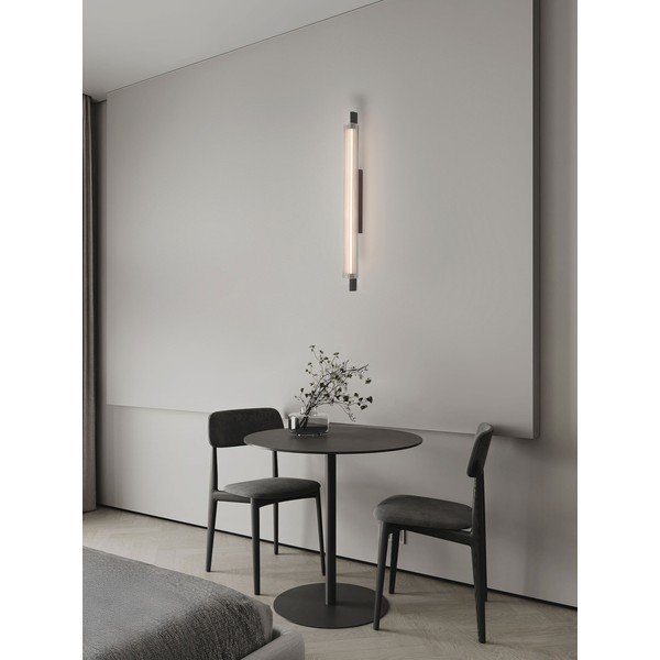 Aluminiowy kinkiet LED ze ściemniaczem w kolorze matowej czerni Glovia – Nova Luce-image-1