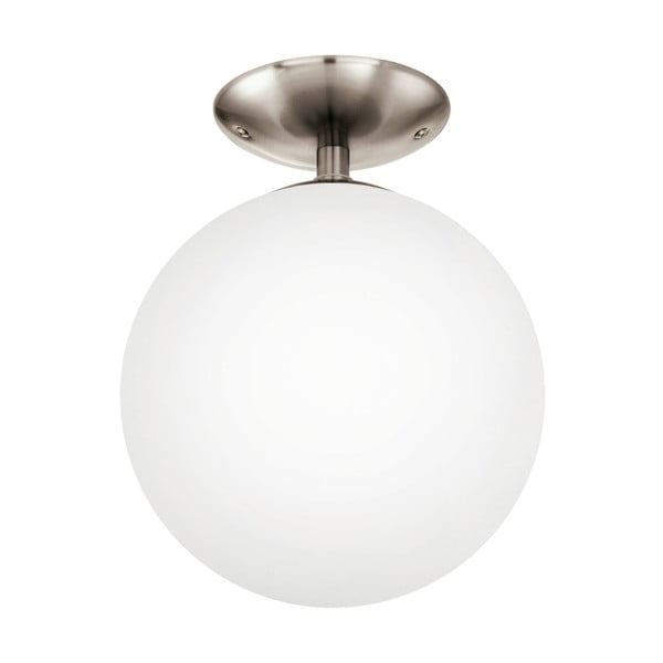 Biało-szara lampa sufitowa ze szklanym kloszem RONDO – EGLO