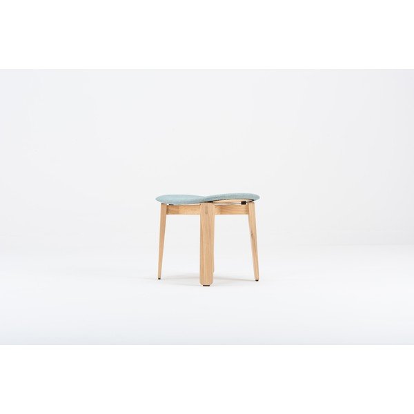 Niebieski podnóżek z drewna dębowego Gazzda Nora-image-1