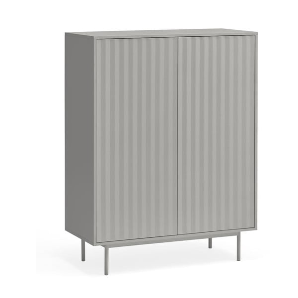 Szara wysoka komoda 97x130 cm Sierra – Teulat-image-2