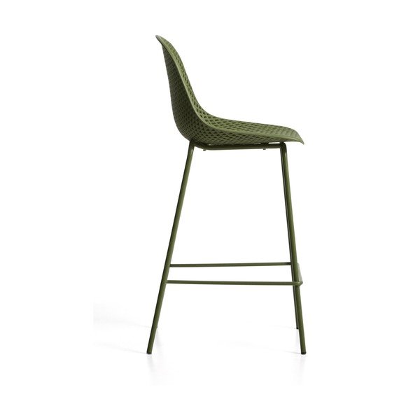 Zielony metalowy/plastikowy hoker ogrodowy Quinby – Kave Home-image-3