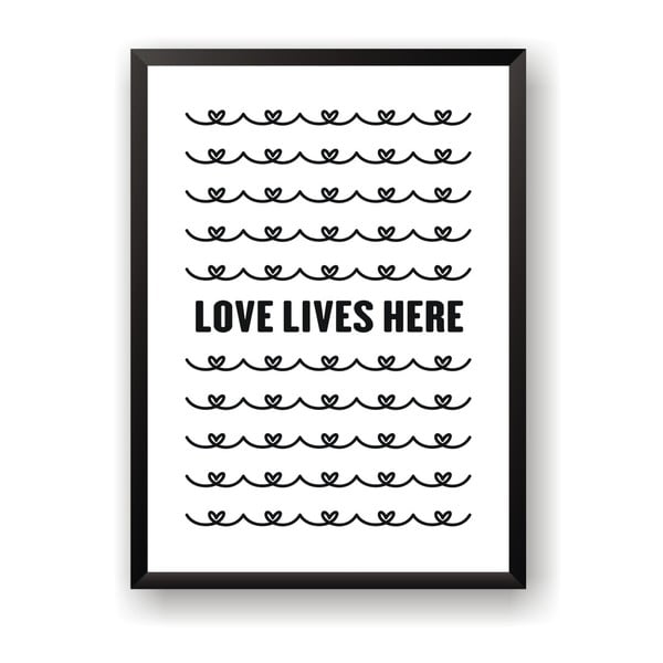 Plakat Nord & Co Love Lives Here, 21 x 29 cm