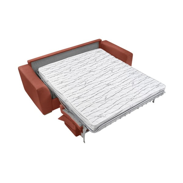 Ceglasta sztruksowa rozkładana sofa 225 cm Augustin – Bobochic Paris-image-4