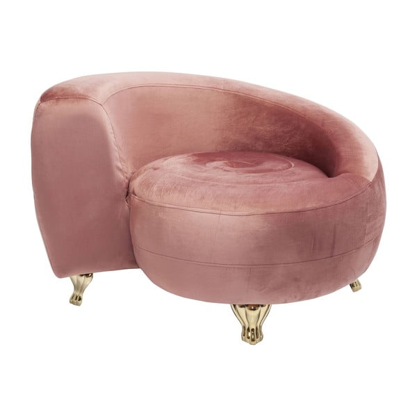 Różowy aksamitny fotel Lofty Snake – Kare Design