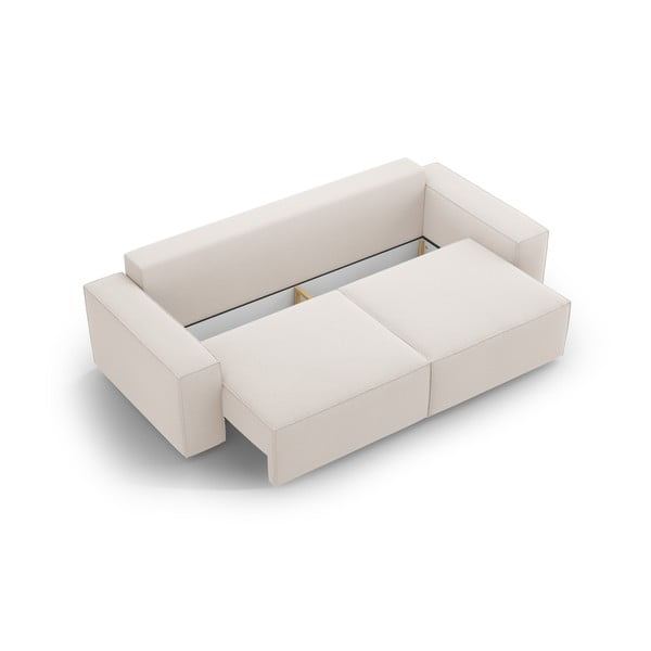 Beżowa rozkładana sofa 247 cm Jodie – Micadoni Home-image-3