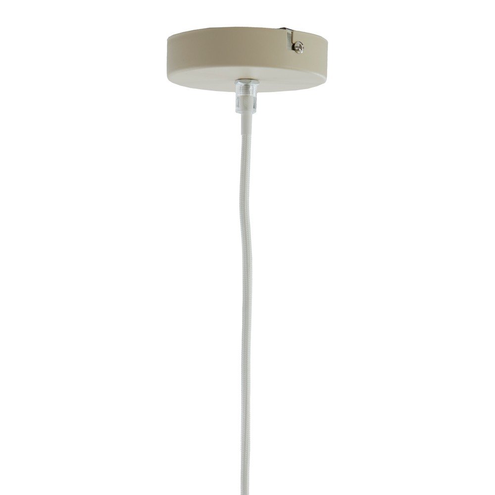 Kremowa lampa wisząca z tekstylnym kloszem ø 10 cm Sukau – Light & Living (zdjęcie 4)