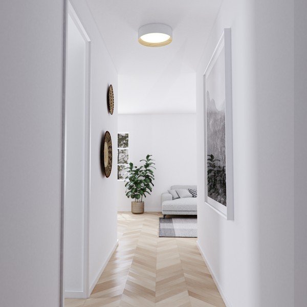 Kremowa lampa sufitowa LED ø 45 cm – SULION-image-2