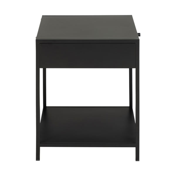Czarna metalowa szafka nocna z szufladą Actona Newcastle-image-4