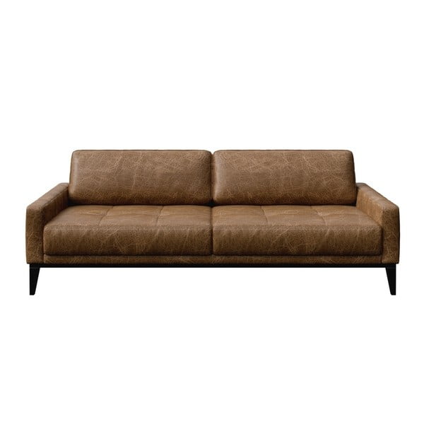 Koniakowa sofa skórzana MESONICA Musso Tufted, 210 cm