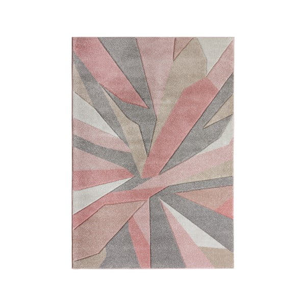 Różowy dywan Flair Rugs Shatter, 160x230 cm