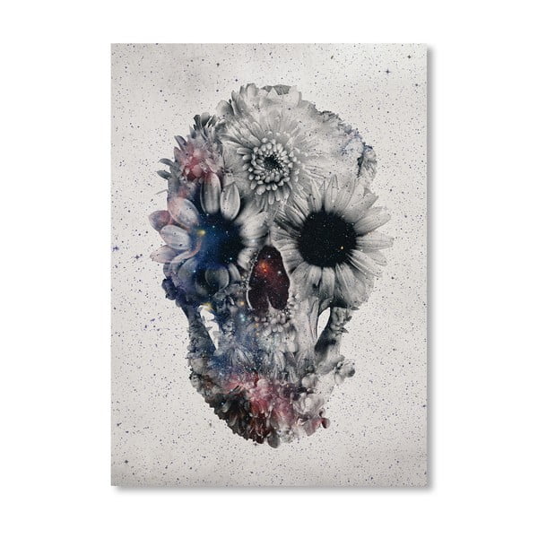 Plakat autorski "Floral Skull"