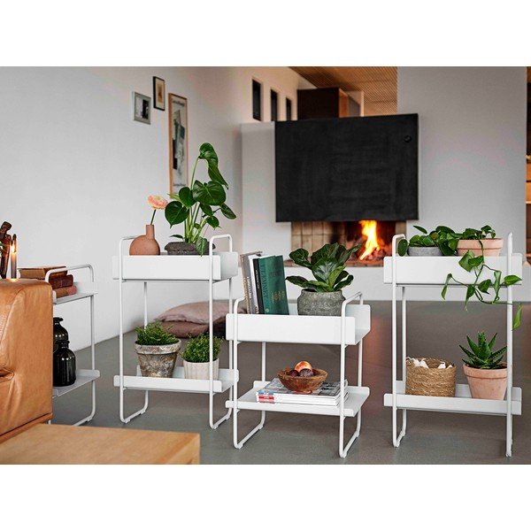Jasnoszara metalowa konsola 24x48 cm A-Console – Zone-image-1