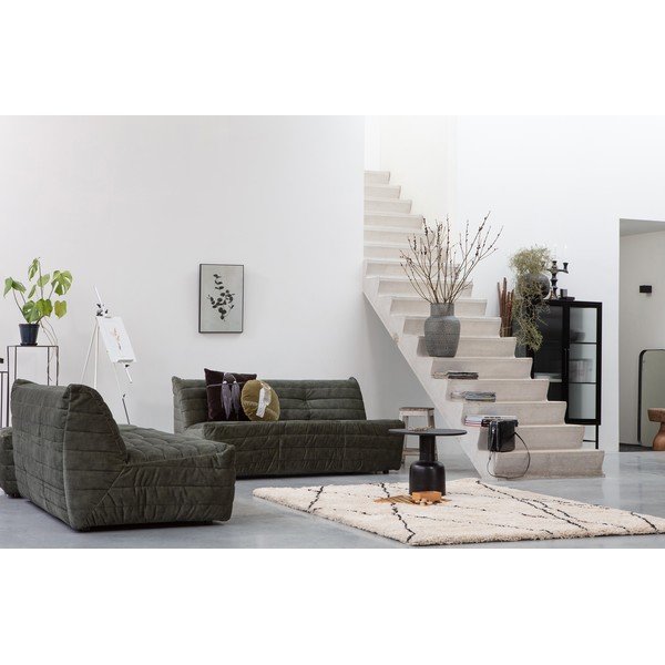 Zielona aksamitna sofa 160 cm Bag – WOOOD-image-1