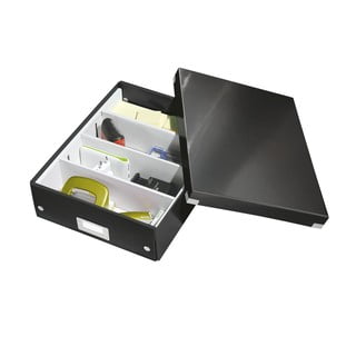Czarne pudełko z przegródkami Click&Store – Leitz