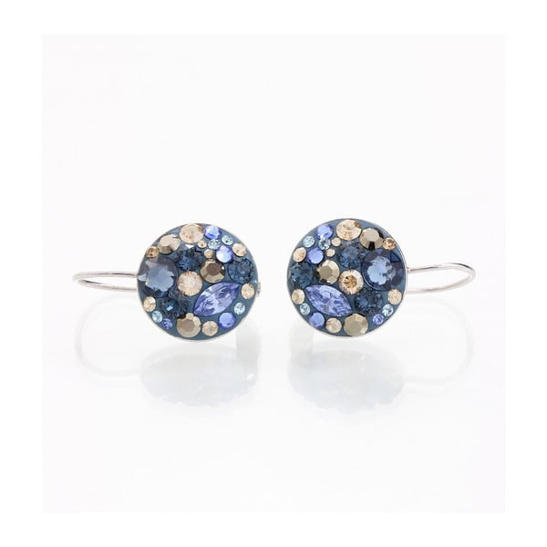 Niebieskie kolczyki z kryształami Swarovskiego Yasmine Deni