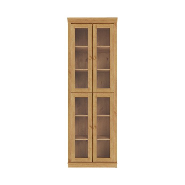 Witryna z litego drewna sosnowego w jasnym naturalnym kolorze 74x223x37 cm Anita – Støraa