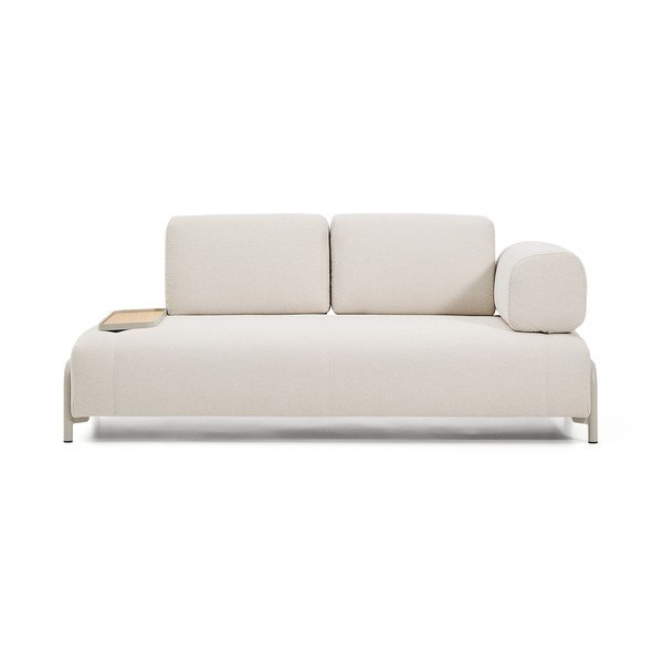 Beżowa sofa modułowa z tkaniny szenilowej 200 cm Compo – Kave Home