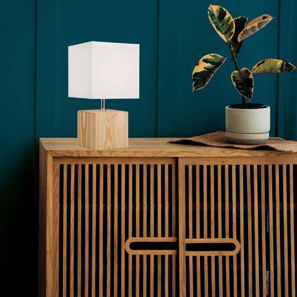 Jasnobrązowa lampa stołowa z tekstylnym kloszem (wys. 29,5 cm) Natura – LAMKUR-image-3