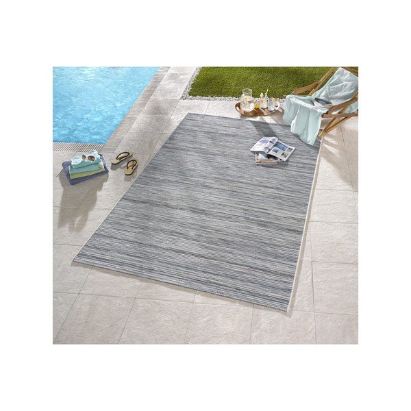 Dywan nadający się na zewnątrz Lotus 200x290 cm, jasnoszare paski-image-3