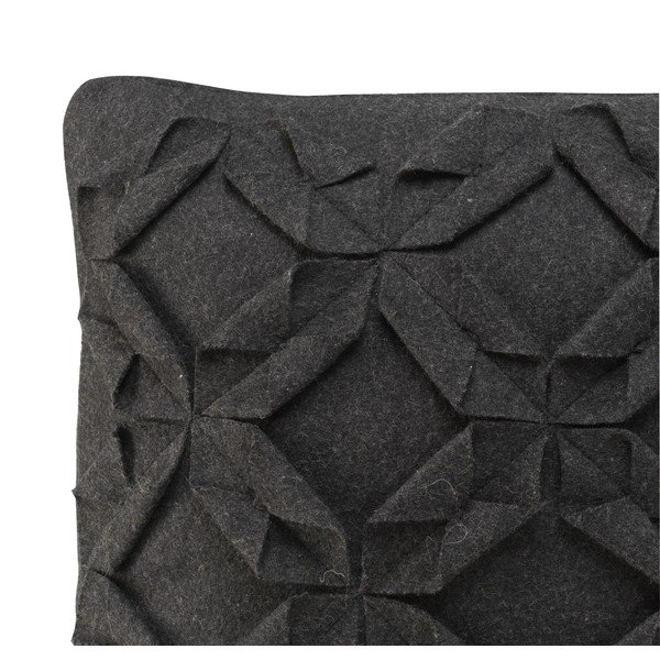 Czarna poszewka wełniana na poduszkę HF Living Felt Structured, 50x50 cm-image-2