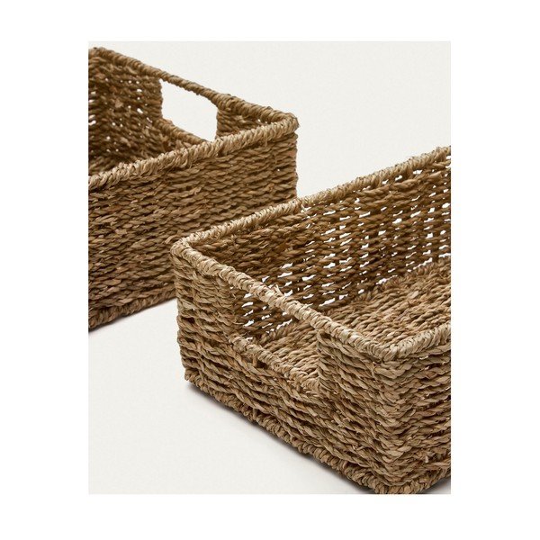 Koszyki zestaw 2 szt. z trawy morskiej 36x27x10 cm Tossa – Kave Home-image-2