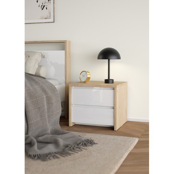 Biało-naturalna szafka nocna Next – Tvilum-image-1