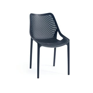 Czarne plastikowe krzesło ogrodowe Bilros – Rojaplast