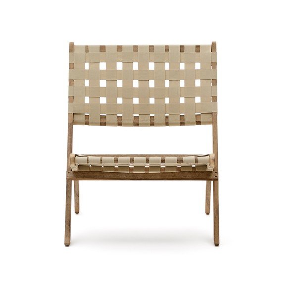 Drewniany fotel ogrodowy w naturalnym kolorze Chabeli – Kave Home-image-2