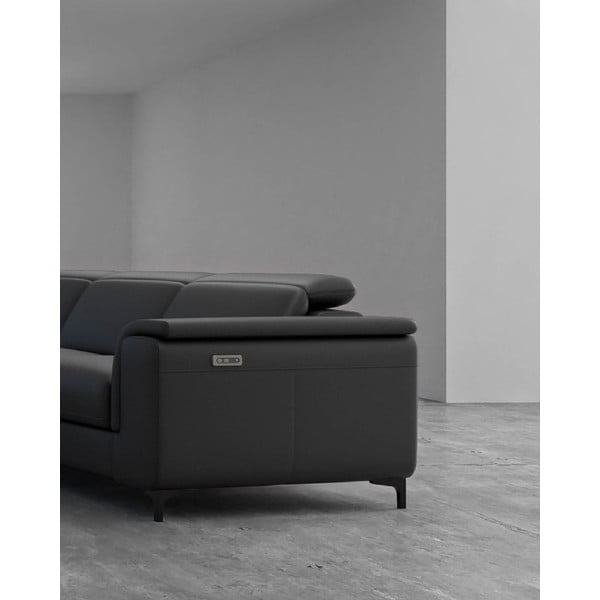 Ciemnoszary skórzany narożnik (lewostronny) Brito – MESONICA-image-4