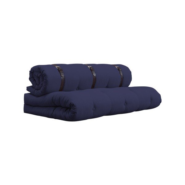 Sofa rozkładana ze skórzanym paskiem Karup Buckle Up Navy-image-3